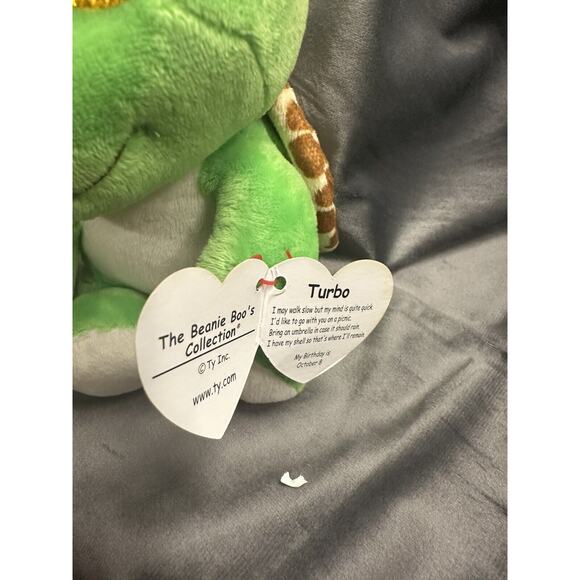TY Beanie Boos - TURBO the Turtle (Glitter Eyes)(Regular Size - 6 inch) - Picture 5 of 5